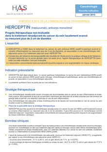 HERCEPTIN - HERCEPTIN 09012013 SYNTHESE CT12365