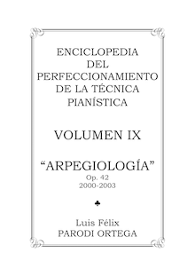 Partition complète, Arpegiología (3), Parodi Ortega, Luis Félix