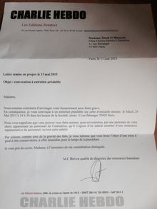 Charlie Hebdo : lettre de licenciement envoyée à Zineb El Rhazoui