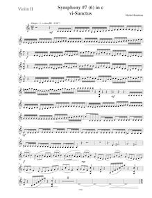 Partition violons II, Symphony No.7  Requiem , C minor, Rondeau, Michel par Michel Rondeau