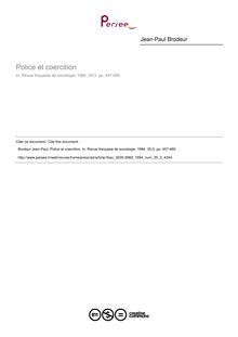 Police et coercition - article ; n°3 ; vol.35, pg 457-485