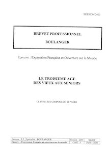 Expression française et ouverture sur le monde 2005 BP - Boulanger