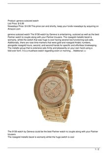 Geneva Platinum 9158 Women8217s Decorative Chronographstyle Link WatchRGOLD Watch Review
