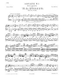 Partition complète, Piano Sonata No.7, C major, Mozart, Wolfgang Amadeus par Wolfgang Amadeus Mozart