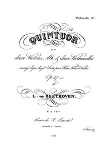 Partition violoncelle 2, violon Sonata No.9, Op.47, Kreutzer Sonata