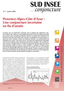 Provence-Alpes-Côte dAzur : une conjoncture incertaine en fin dannée