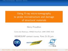 X Ray microtomography Applications Summary