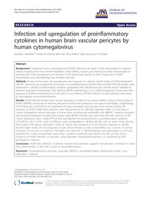 Infection and upregulation of proinflammatory cytokines in human brain vascular pericytes by human cytomegalovirus