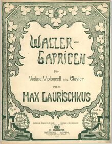 Partition couverture couleur, Waltz-Caprices, Op.14, Laurischkus, Max