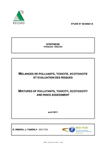 Mélanges de polluants, toxicité, écotoxicité et évaluation des risques