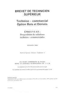 Btstc proposition de solutions technico   commerciales  2004 bois