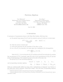 Partition algebras