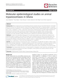 Molecular epidemiological studies on animal trypanosomiases in Ghana