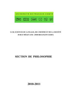 SECTION DE PHILOSOPHIE