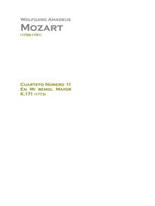 Partition complète, corde quatuor No.11, E♭ major, Mozart, Wolfgang Amadeus par Wolfgang Amadeus Mozart