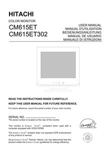 Notice Moniteurs Hitachi  CM615ET-302