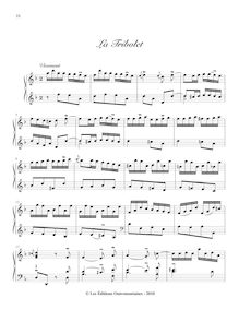 Partition , La Tribolet, Pièces de clavecin, Du Phly, Jacques
