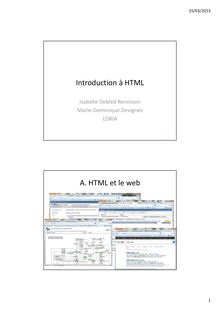 Introduction à HTML