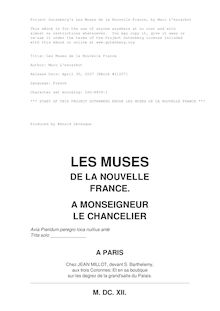 Les Muses de la Nouvelle France par Marc Lescarbot