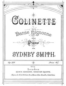 Partition complète, Colinette, Danse mignonne, Smith, Sydney