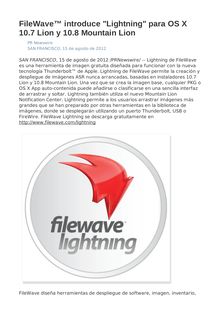 FileWave™ introduce "Lightning" para OS X 10.7 Lion y 10.8 Mountain Lion