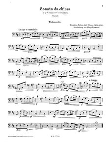 Partition violoncelle, Trio sonates, Op.3, Dall Abaco, Evaristo Felice par Evaristo Felice Dall Abaco