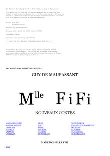 Mlle Fifi par Guy de Maupassant