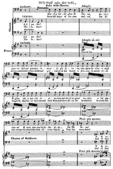 Partition Act I, No.3: Solo avec chœur: Sull  orlo dei tetti, Il Trovatore
