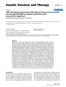 ΔRR vaccination protects from KA-induced seizures and neuronal loss through ICP10PK-mediated modulation of the neuronal-microglial axis