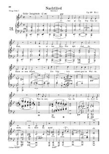 Partition Version pour medium voix, chansons und Gesänge, Vol.IV, Op.96