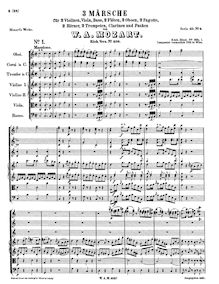 Partition complète, 3 Marches, Mozart, Wolfgang Amadeus par Wolfgang Amadeus Mozart
