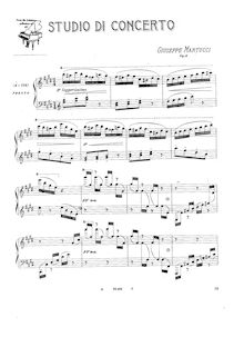 Partition complète, Studio da Concerto, E major, Martucci, Giuseppe