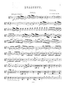 Partition viole de gambe, corde quatuor No.1, E minor, Richter, Ernst Friedrich