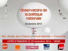 BVA : Observatoire de la politique nationale - Novembre 2013