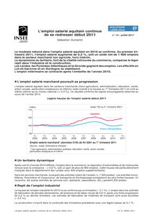 L’emploi salarié aquitain continue de se redresser début 2011