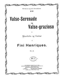 Partition complète, Valse-serenade et Valse-grazioso, Op.36, A major (serenade), D major (Grazioso)