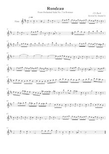 Partition flûte,  No.2, Overture, B minor, Bach, Johann Sebastian