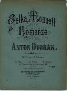Partition couverture couleur, tchèque , Op.39, Dvořák, Antonín