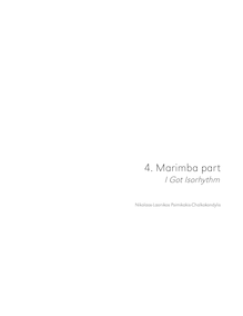 Partition Marimba, I Got Isorhythm, Psimikakis-Chalkokondylis, Nikolaos-Laonikos