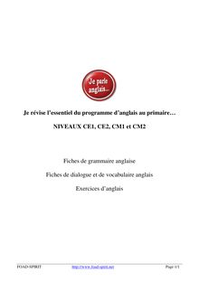 Réviser l anglais au primaire - Apprendre l anglais en ligne