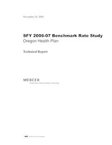Oregon Benchmark Rate Study 11 29 04