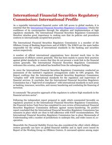International Financial Securities Regulatory Commission: International Profile