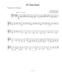 Partition violon 4 (viole de gambe),  No.4 en D major, D major, Rondeau, Michel