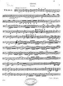 Partition viole de gambe, 6 Trios pour 2 violons et viole de gambe, Op.36