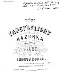 Partition complète, Fancy s Flight Mazurka, B♭ major, Eckel, Ludwig
