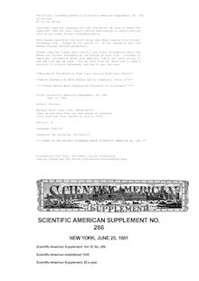 Scientific American Supplement, No. 286, June 25, 1881