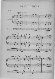 Partition , Grand Choeur (La), Dix pièces pour orgue ou piano pédalier
