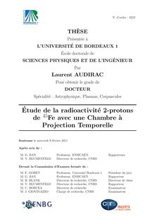Etude de la radioactivité 2-protons de 45Fe avec une chambre à projection temporelle, Study of 2-proton radioactivity of 45Fe with a time projection chamber