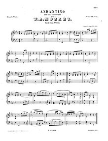 Partition complète, Andantino, E♭ major, Mozart, Wolfgang Amadeus