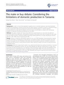 The make or buy debate: Considering the limitations of domestic production in Tanzania